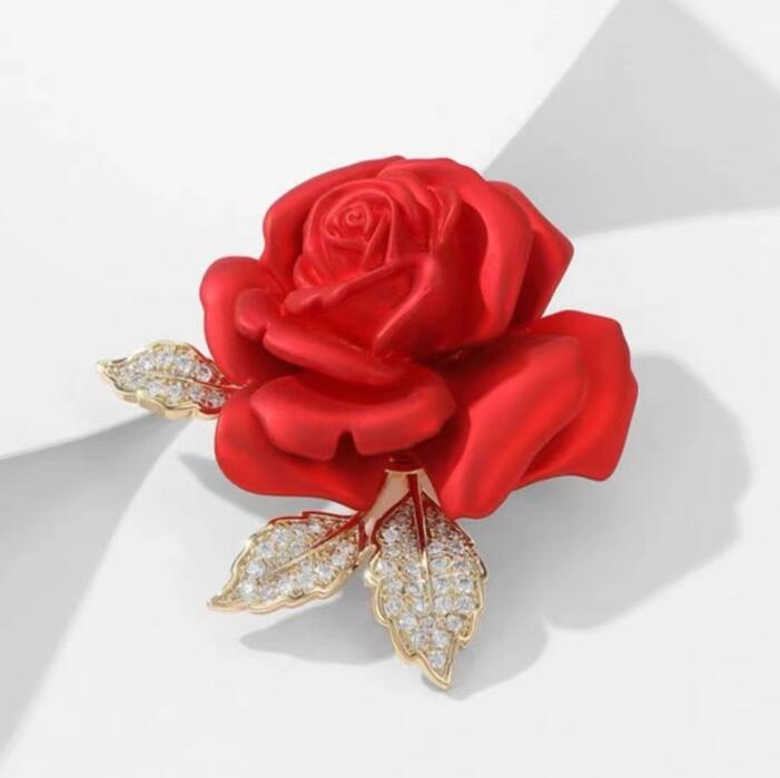 Rose Brooch High-End Women'S Exquisite Luxury Simple Corsage Design Sense Niche Suit Coat Pin Accessories - Image 2